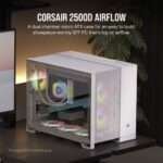 Caixa Micro-ATX Corsair 2500D AirFlow Dual Chamber RGB Vidro Temperado Branca - Image 4