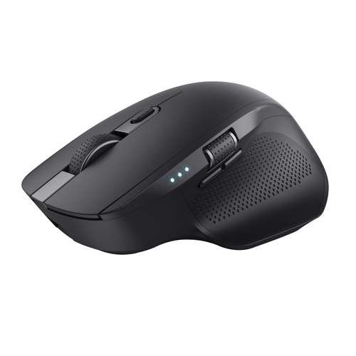 Rato Trust Ozaa+ Mão direita RF sem fio + Bluetooth Ótico 3200 DPI