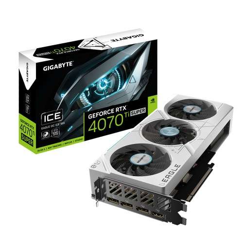 Placa Gráfica Gigabyte GeForce RTX 4070 Ti SUPER EAGLE OC ICE 16G NVIDIA 16GB GDDR6X