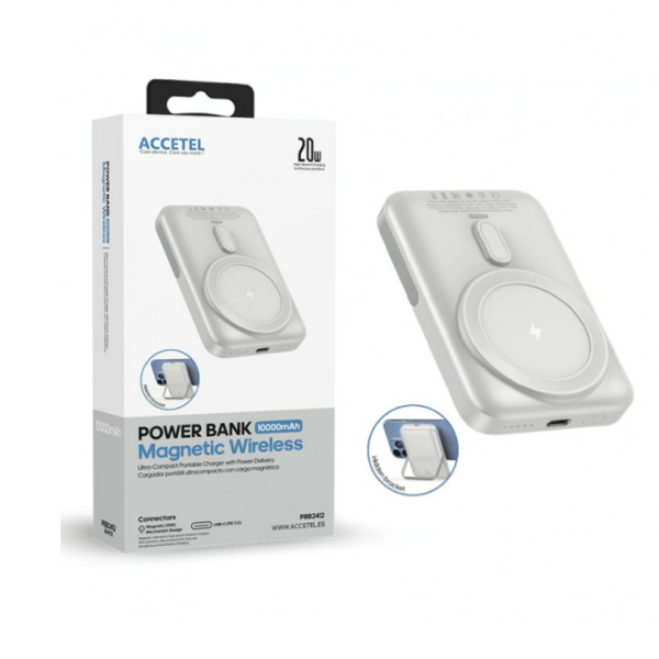 Power Bank Wireless Magsafe Accetel 10000mAh Branco