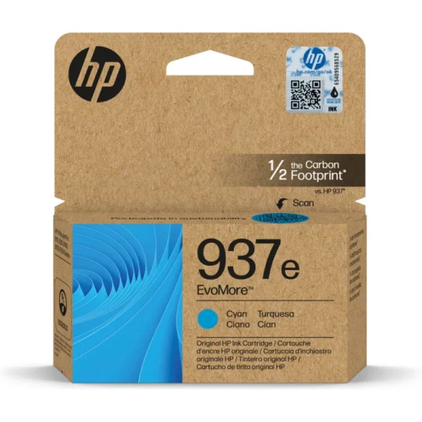 Tinteiro HP Original 937E EVOMORE Ciano