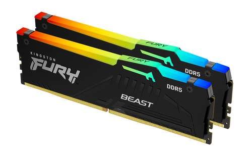 Memória Ram Kingston Technology FURY Beast RGB 16GB 2 x 8GB DDR5 CL30 6000MHz