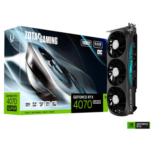 Placa Gráfica Zotac Gaming GeForce RTX 4070 Super Trinity OC Black Edition 12GB GDDR6X DLSS3