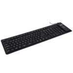 Teclado 2HIX Silicon Lavável e Flexivel USB Preto - Image 3