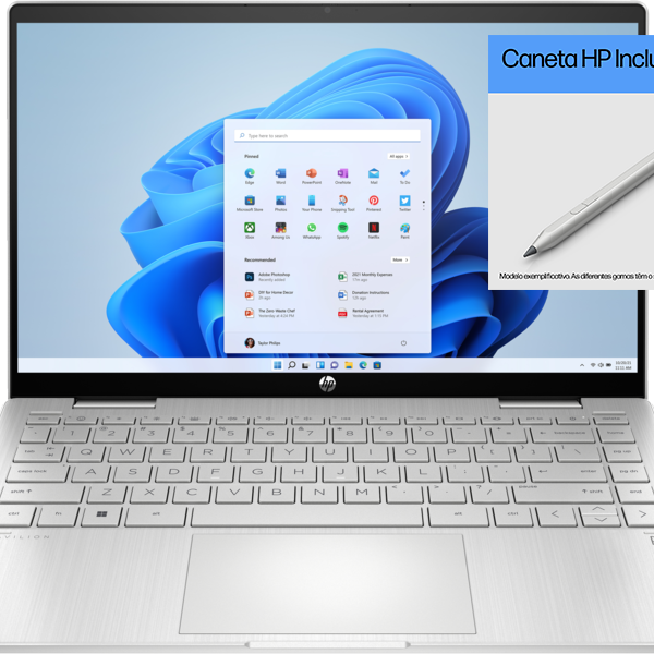 Portátil HP Pavilion x360 2-in-1 14-ek1014np 14'' Touch FHD i7-1355U 16GB 1TB W11H
