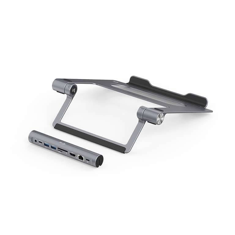 Suporte para Notebook i-tec (até 15.6") com USB-C Docking Station até 100W - s/Carregador - Metal