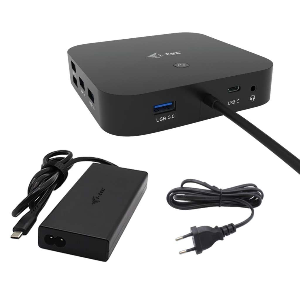 Docking Station i-tec USB-C HDMI 2x Displayport até 100W + Carregador 112 W