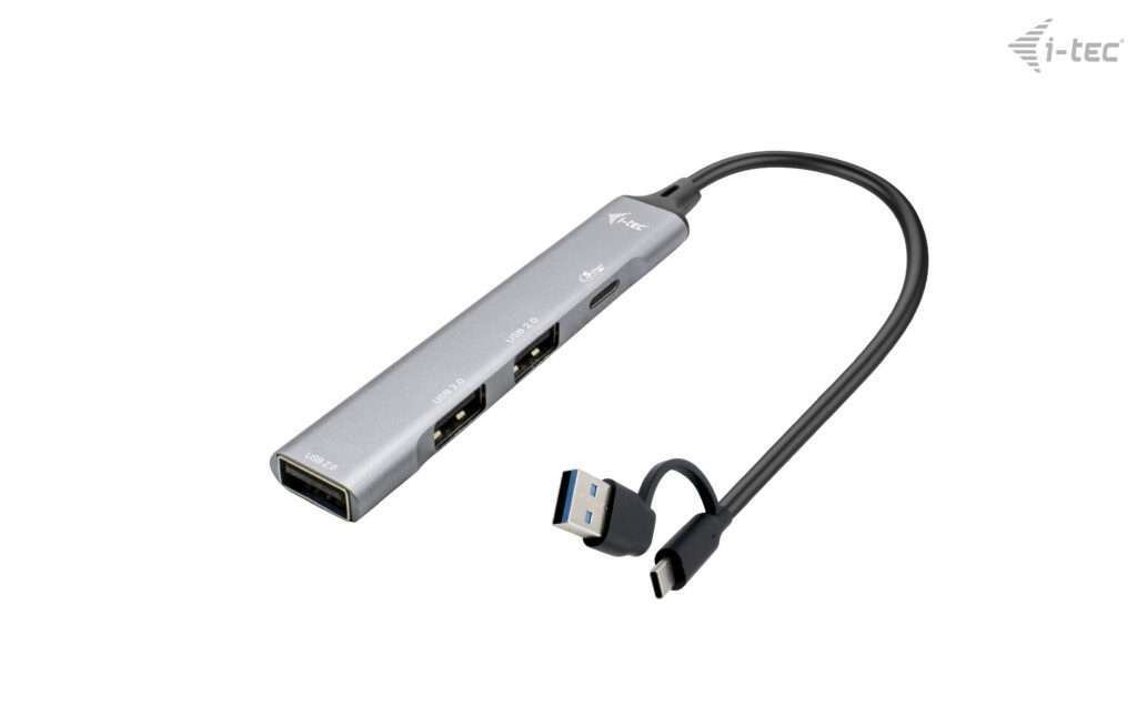 Hub i-tec USB-A/USB-C 1x USB-C 3.1 + 3x USB 2.0 - Metal