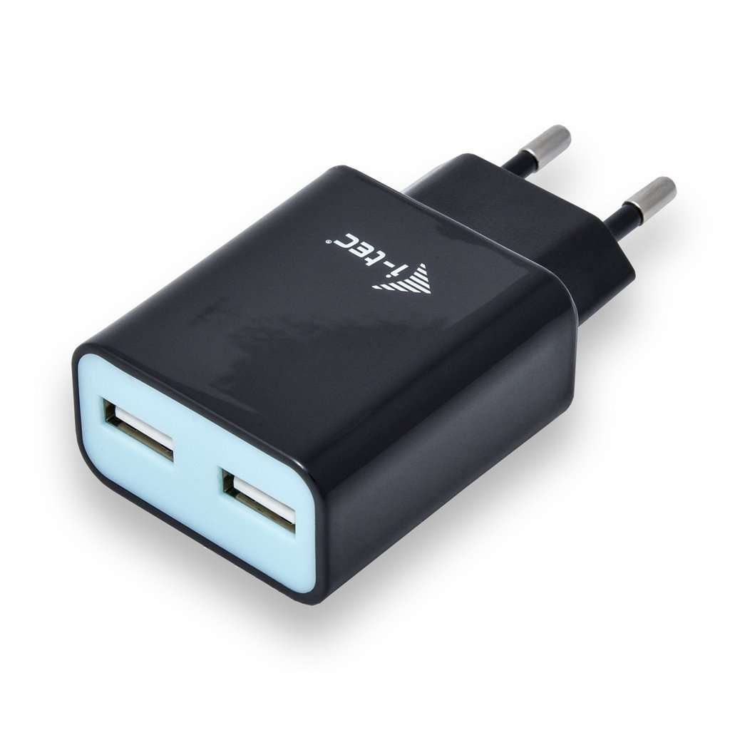 Carregador i-tec USB 2 portas 2.4A - Preto