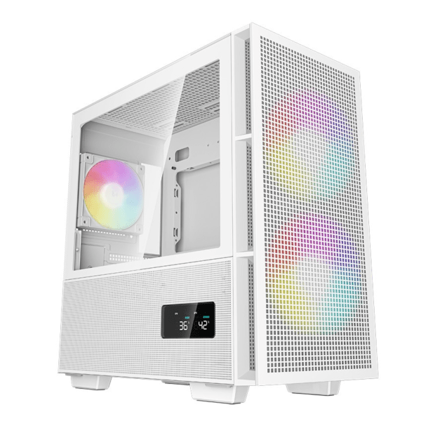 Caixa DeepCool CH360 DIGITAL mATX Vidro Temperado Branca
