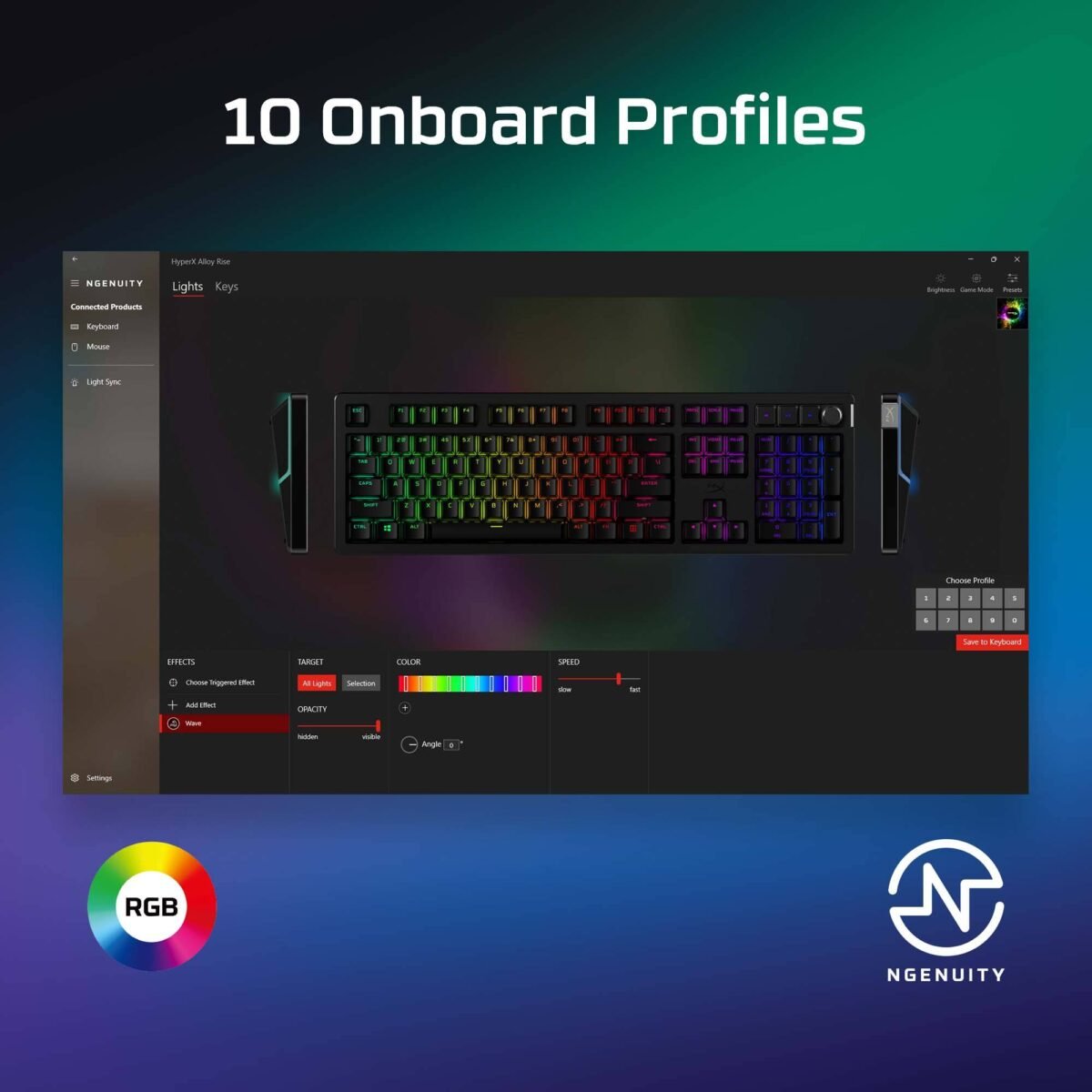 Teclado Mecânico HyperX Alloy Rise Gaming Linear Switches US Preto - Image 5