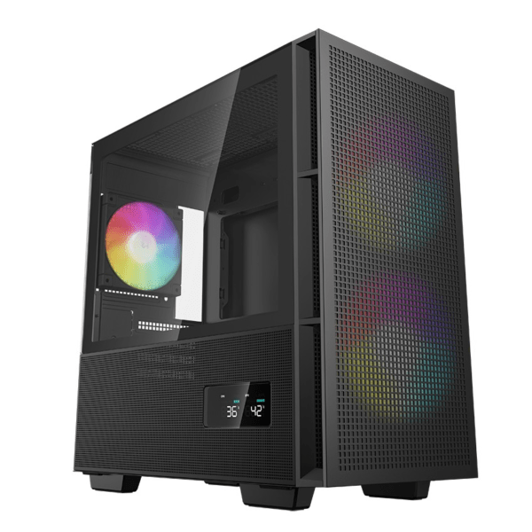 Caixa DeepCool CH360 Digital Micro-ATX Vidro Temperado Preta