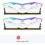 Memória Ram Team Group Kit 32GB (2 x 16GB) DDR5 6400MHz Delta RGB CL32 Branco