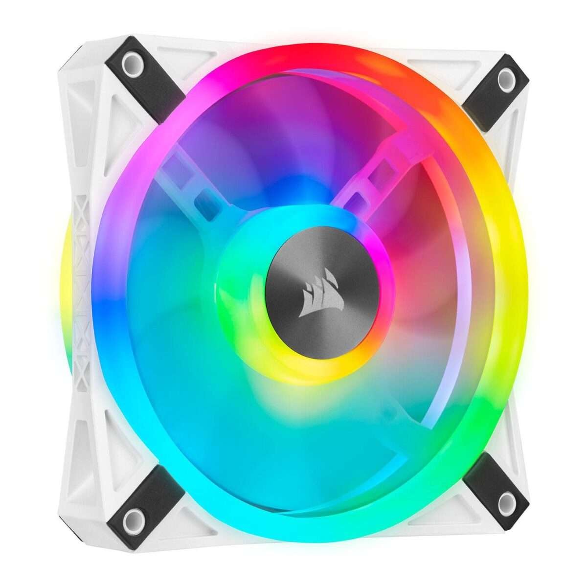 Ventoinha 120mm Corsair 1500RPM iCUE QL120 RGB 4 Pinos PWM Branca (Single Pack) - Image 1