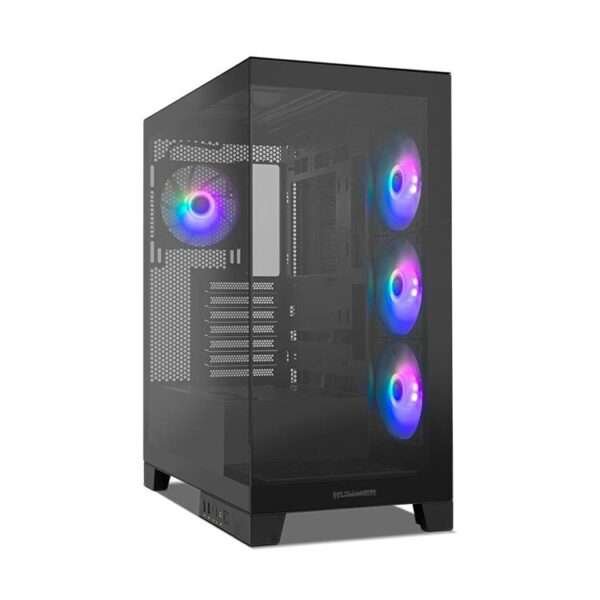 Caixa ATX Nox Hummer Glock Frameless Glass ARGB Preta