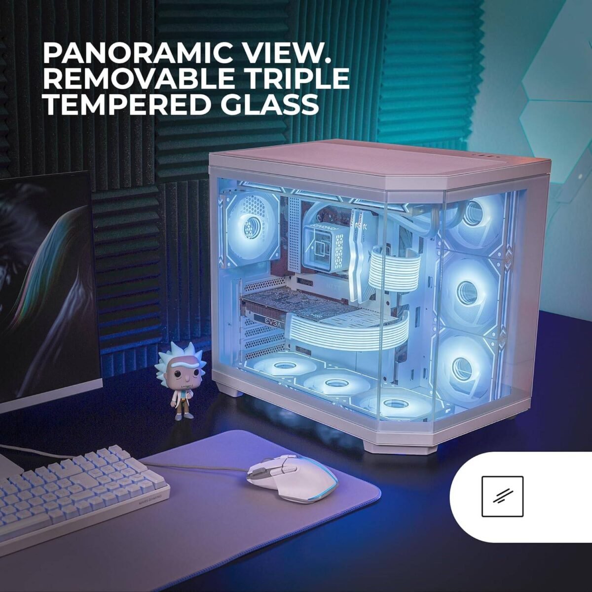 Caixa ATX Mars Gaming MC-3TCORE Tempered Glass Branca - Image 6