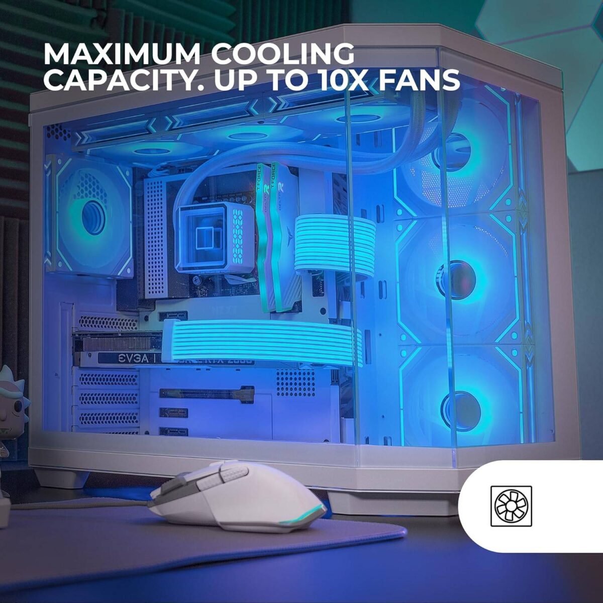 Caixa ATX Mars Gaming MC-3TCORE Tempered Glass Branca - Image 4