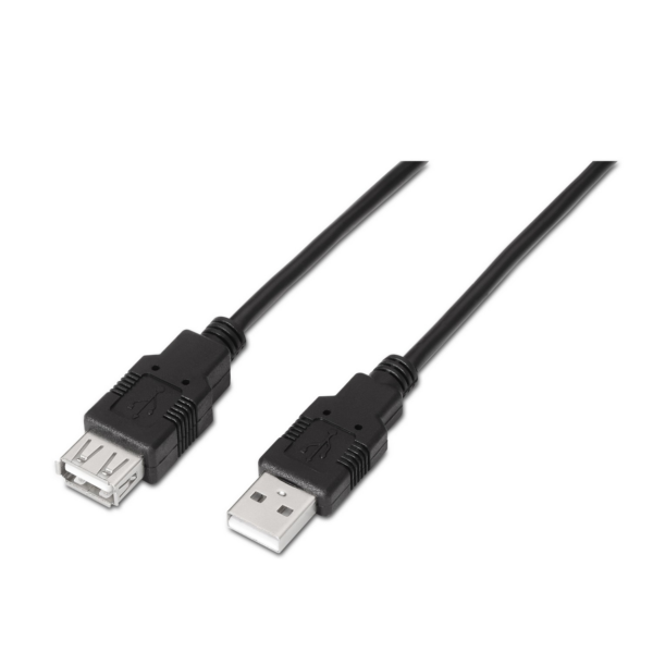 Cabo USB USB AISENS A101-0016 2.0 1,8 m USB A Preto