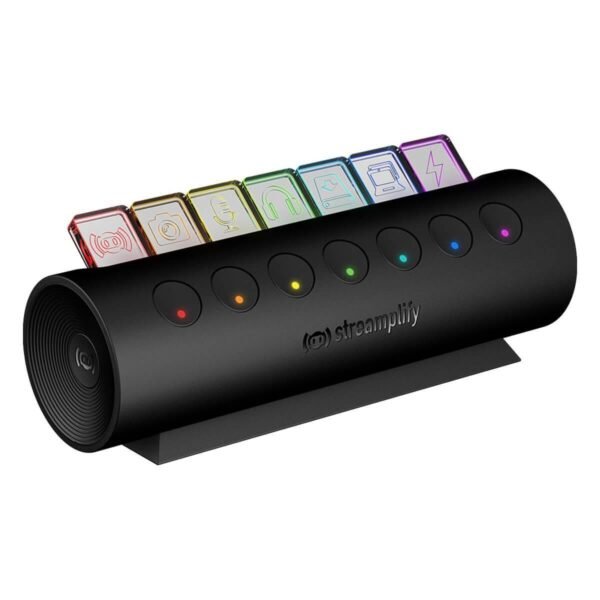 Hub Streamplify CTRL 7 7-Port RGB USB Preto