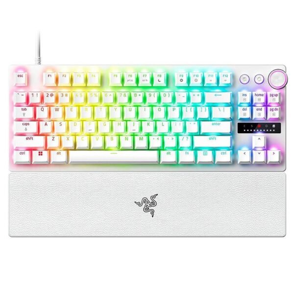 Teclado Mecânico Razer Huntsman V3 Pro TKL RGB Analog Optical Switches Gen-2 US Branco