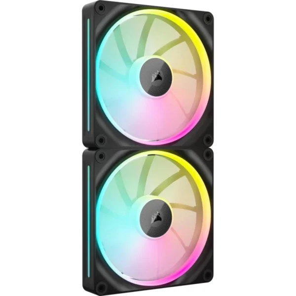 Ventoinhas Corsair PWM iCUE LINK LX140 RGB E Dual 140mm Pretas