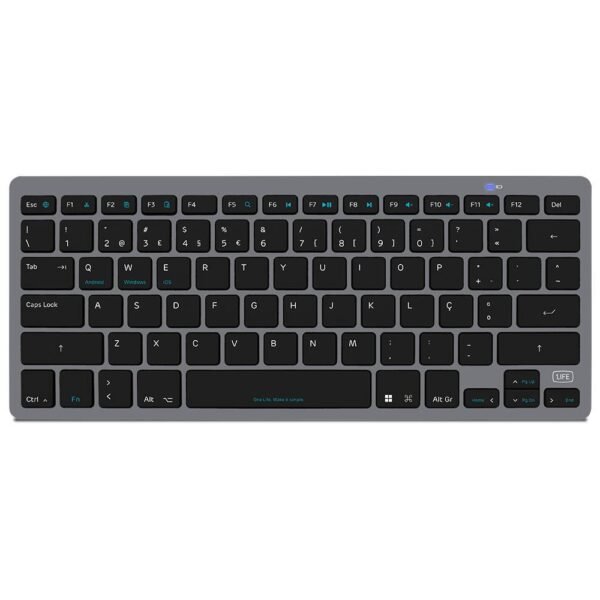 Teclado 1Life Slim Multi-Device Bluetooth PT Preto