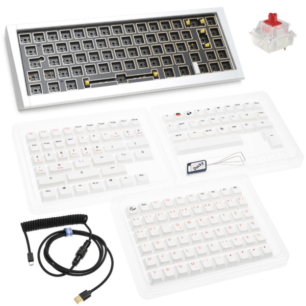 Teclado para jogos Ducky Outlaw 65, Barebone - Prata (ISO)