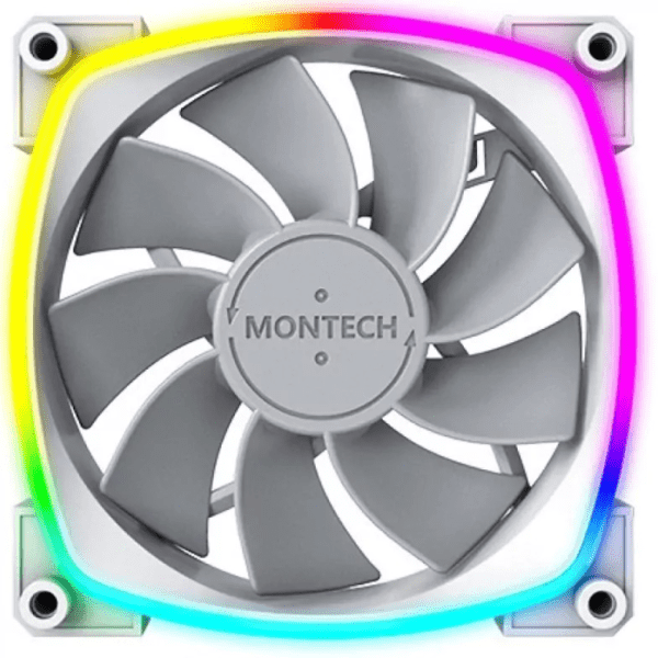 Ventoinha Montech RX120 PWM ARGB PWM 120mm Branco