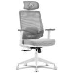Cadeira de Escritório Ergonómica Alpha Gamer Stella Branca/Cinza - Image 4