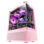 Caixa Micro-ATX Mars Gaming MC-SE Torre Vidro Temperado USB Rosa