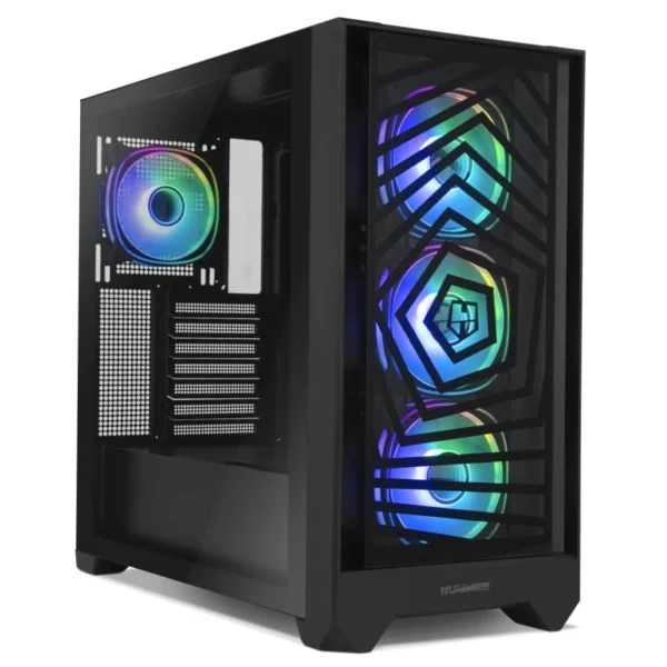 Caixa ATX Nox Hummer PLASMA ARGB Vidro Temperado