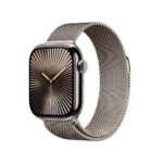 Apple Watch Series 10 GPS + Cellular 42mm Titânio Natural c/ Bracelete Loop Milanesa Natural