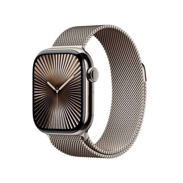Apple Watch Series 10 GPS + Cellular 42mm Titânio Natural c/ Bracelete Loop Milanesa Natural