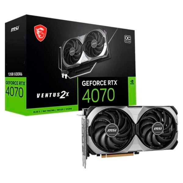 Placa Gráfica MSI GeForce RTX 4070 Ventus 2X E1 OC 12GB GDDR6 DLSS3