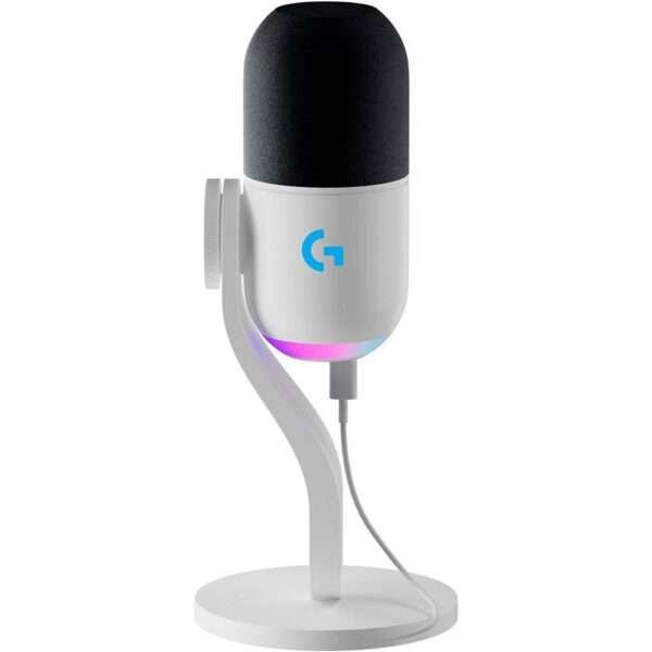 Microfone Logitech G Yeti GX Dynamic RGB Gaming com Lightsync Branco