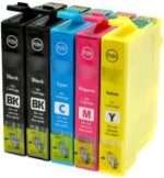 Conjunto 5 Tinteiros Epson T1281 T1282 T1283 T1284 Compatíveis - Image 2