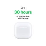 Auriculares Apple AirPods 4 Wireless com Cancelamento Ativo de Ruído Brancos - Image 4