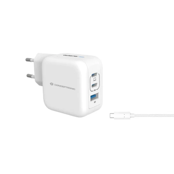 Carregador de Parede USB-C Charging Cable ALTHEA17W 3-Port 67W