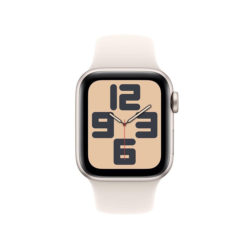 Apple Watch SE (2024) GPS 40mm Alumínio Luz das Estrelas c/ Bracelete Desportiva Luz das Estrelas - Medium/Large - Image 3