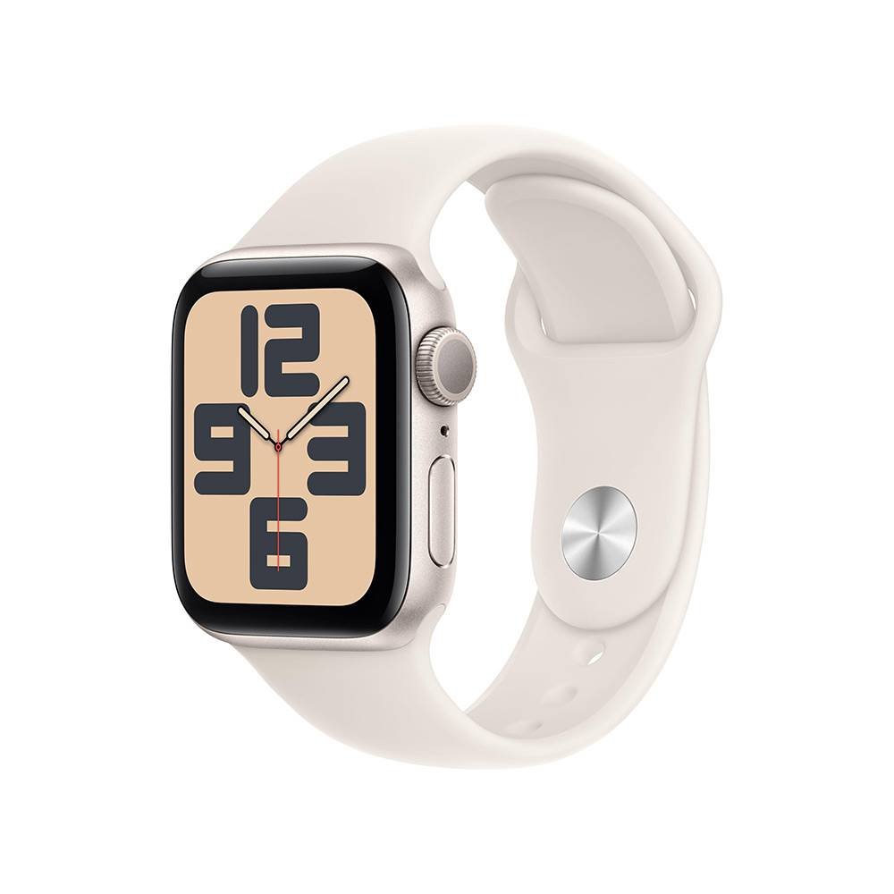Apple Watch SE (2024) GPS 40mm Alumínio Luz das Estrelas c/ Bracelete Desportiva Luz das Estrelas - Medium/Large - Image 1