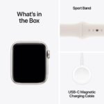 Apple Watch SE (2024) GPS 40mm Alumínio Luz das Estrelas c/ Bracelete Desportiva Luz das Estrelas - Medium/Large - Image 4