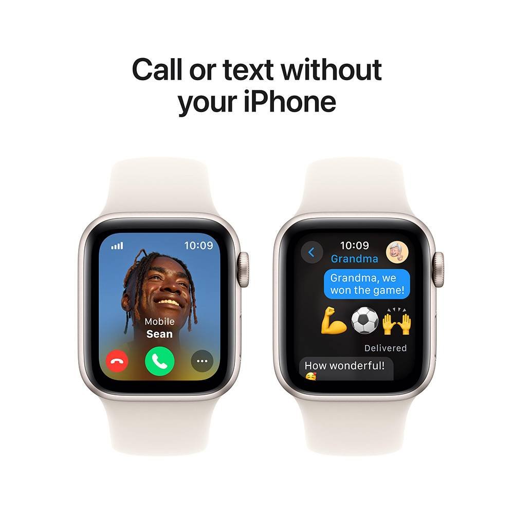 Apple Watch SE (2024) GPS + Cellular 40mm Alumínio Luz das Estrelas c/ Bracelete Desportiva Luz das Estrelas - Medium/Large - Image 3