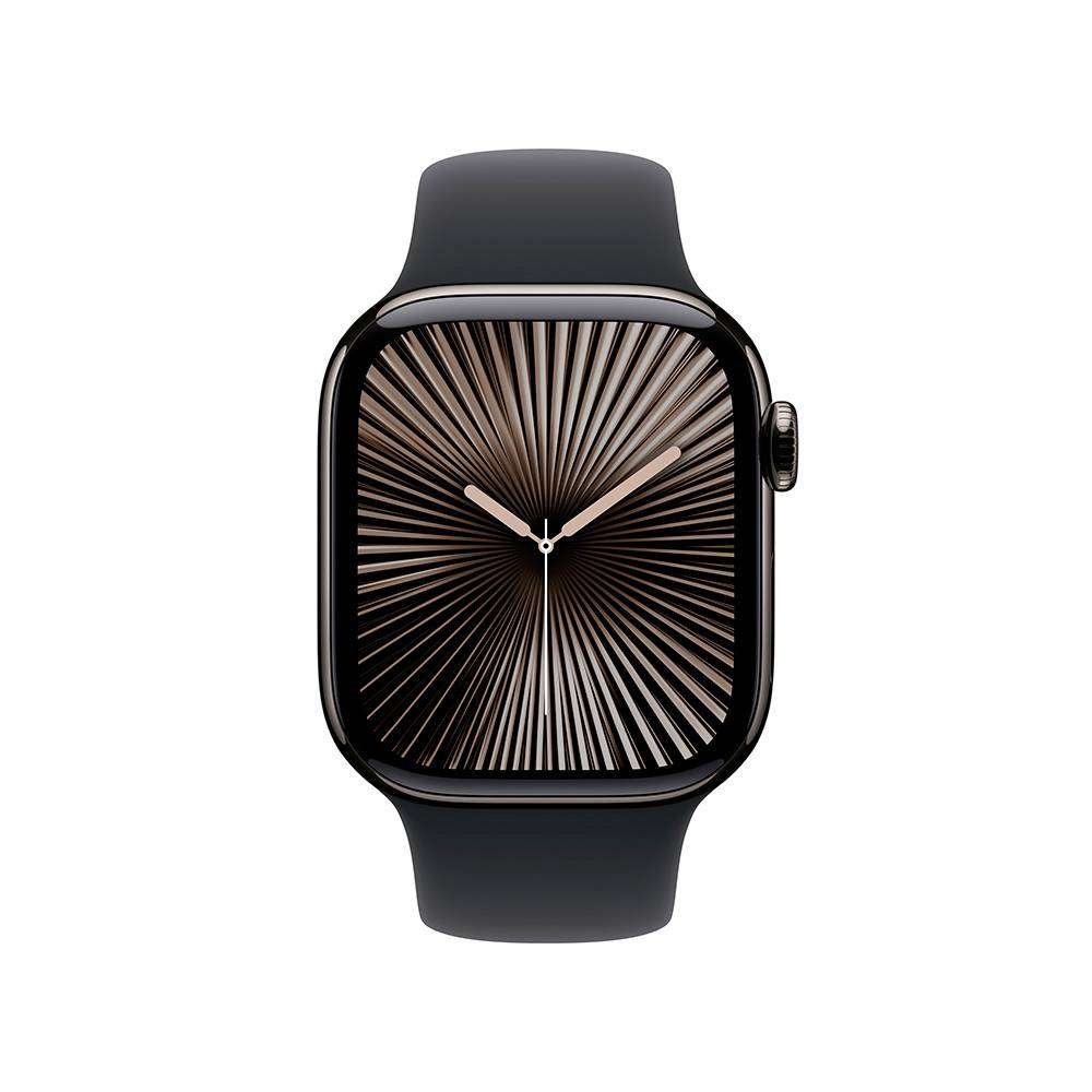 Apple Watch Series 10 GPS + Cellular 42mm Titânio Ardósia c/ Bracelete Desportiva Preta - Small/Medium - Image 11