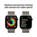 Apple Watch Series 10 GPS + Cellular 46mm Titânio Natural c/ Bracelete Loop Milanesa Natural - Small/Medium - Image 7