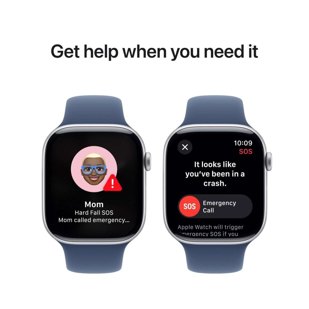 Apple Watch Series 10 GPS + Cellular 42mm Alumínio Prateado c/ Bracelete Desportiva Azul denim - Small/Medium - Image 6