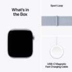 Apple Watch Series 10 GPS 42mm Alumínio Prateado c/ Bracelete Loop Desportiva Nuvem Azul - Image 3