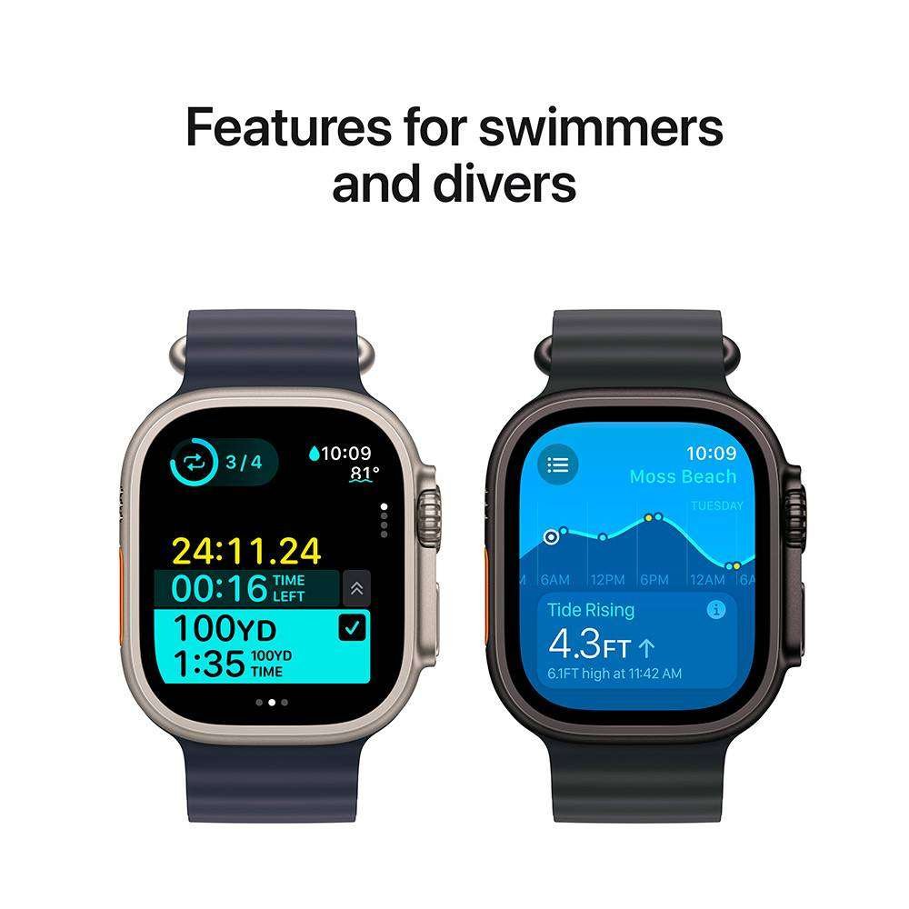 Apple Watch Ultra 2 GPS + Cellular 49mm Titânio Natural com Bracelete Ocean Azul Navy - Image 5