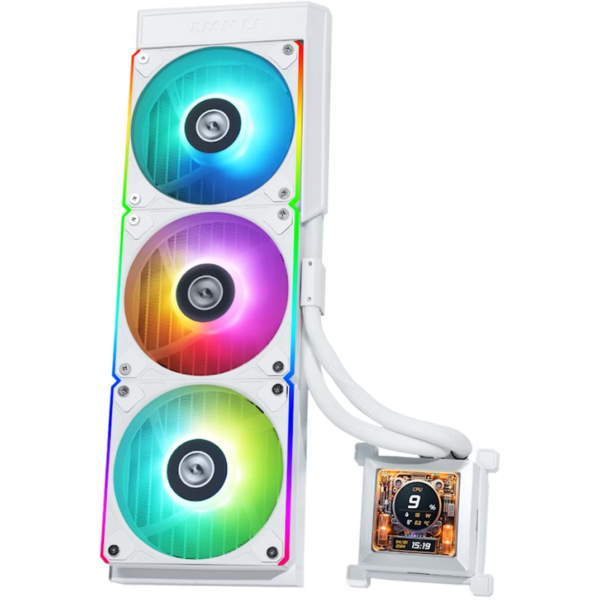Water Cooler CPU AIO Lian Li HydroShift LCD 360R ARGB Branco - 360mm