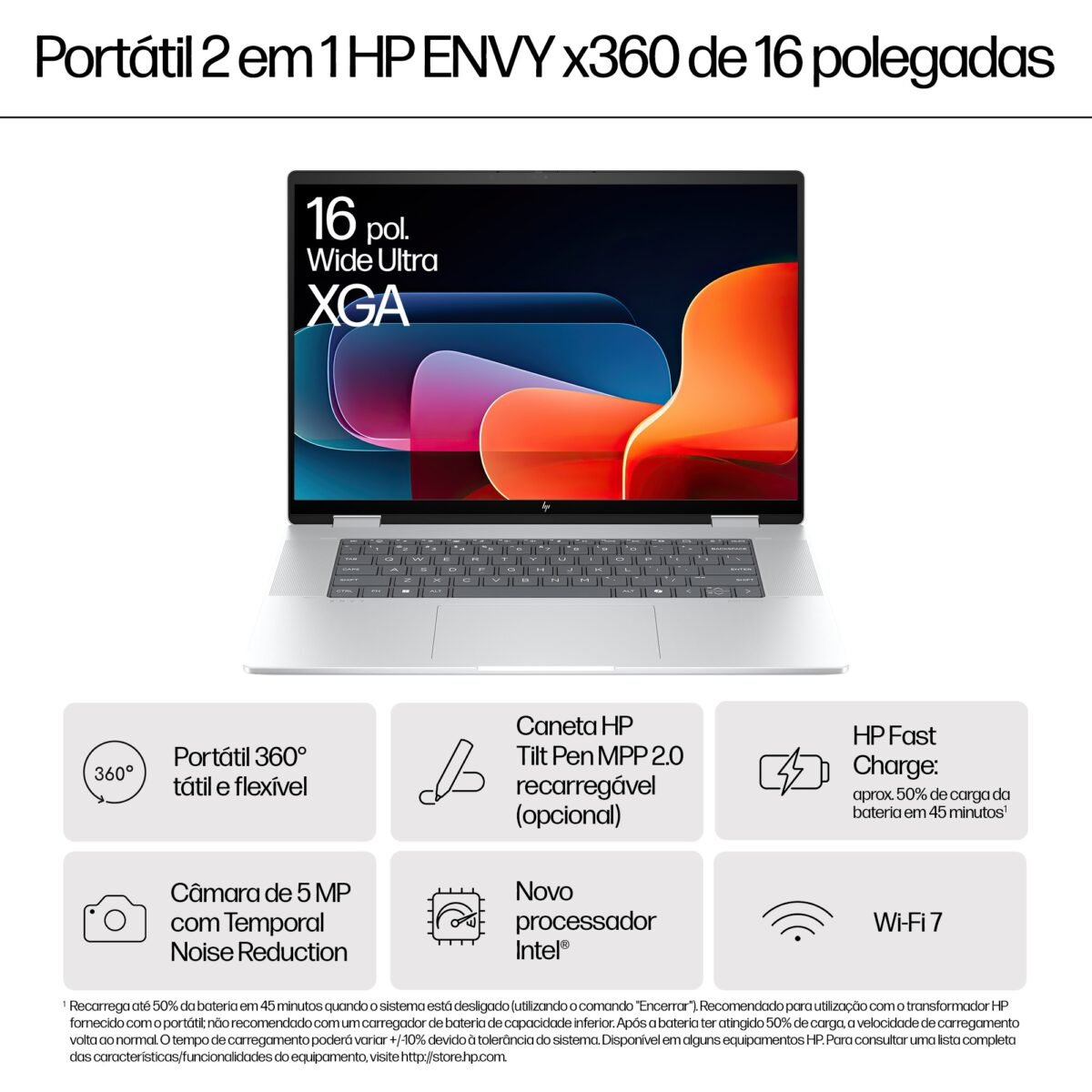 Portátil HP Envy X360 16-ac0002np 16'' WUXGA Ultra 7 155U 16GB 1TB W11H - Image 9