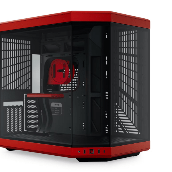 Caixa ATX Hyte Y70 Vidro Temperado Preto/Vermelho